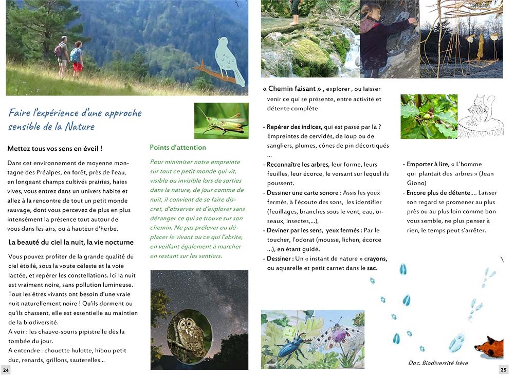 Topo-guide slow-tourisme à Avers-Lalley, 9 itinéraires à partir du Gîte les Ombelles Trièves