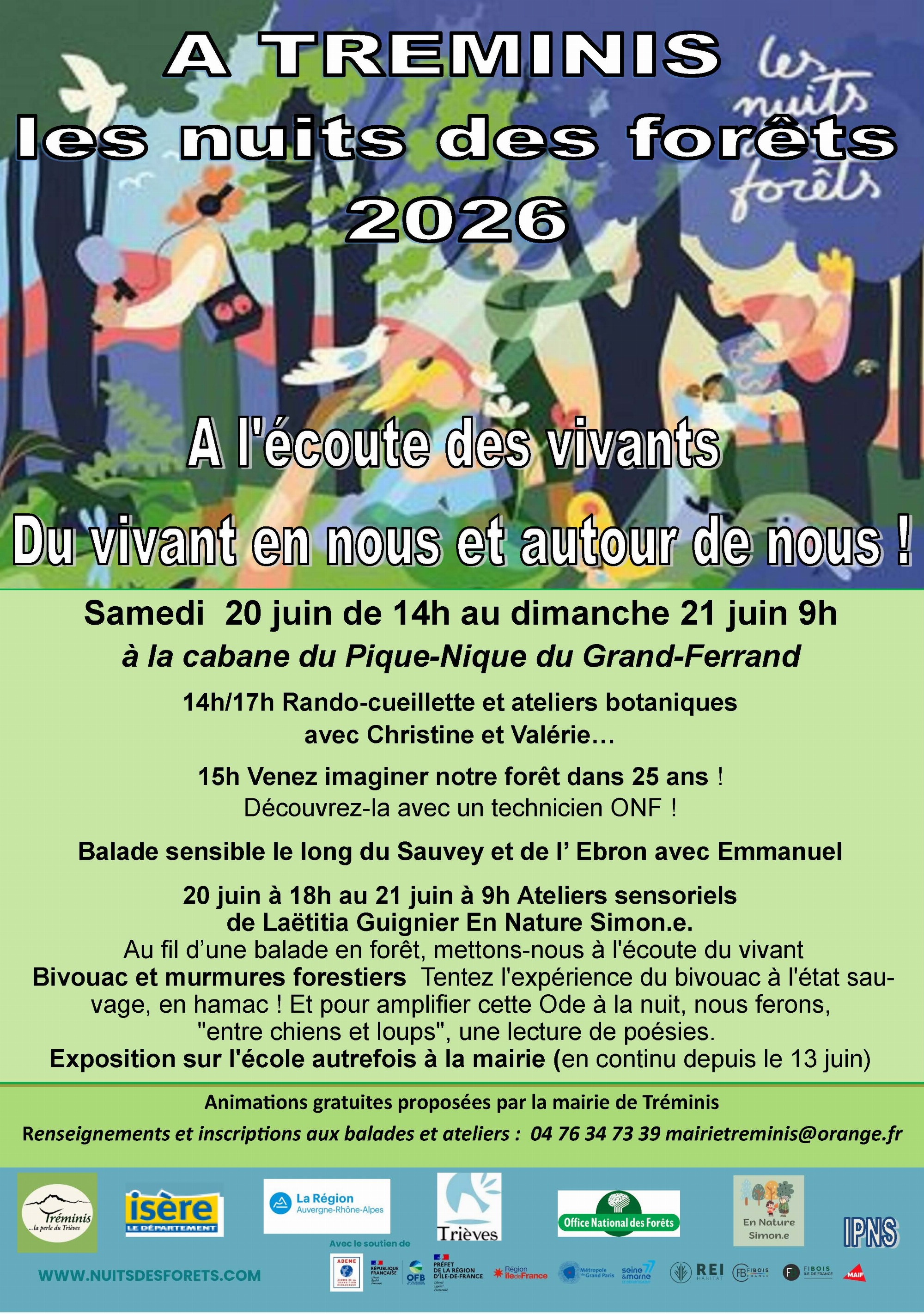 affiche nuits des forêts 2026 TREMINIS