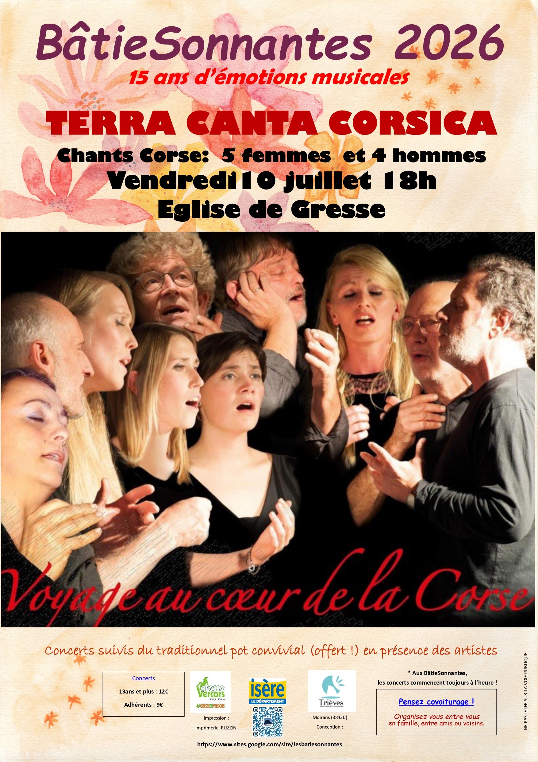 Concert les Bâtiesonnantes : chants corse femmes et hommes_Gresse-en-Vercors