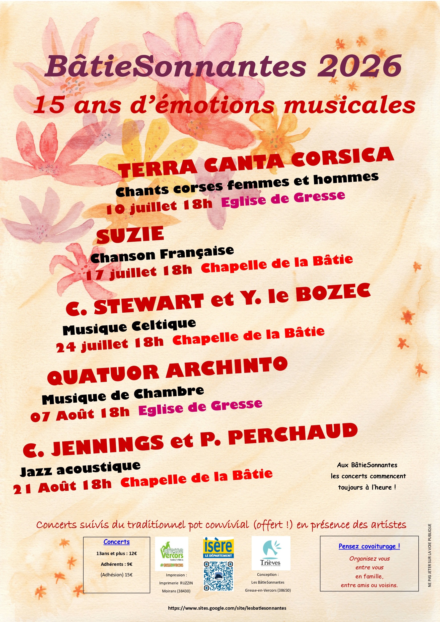 Concert - évènement à l'occasion des 15 ans des BâtieSonnantes_Gresse-en-Vercors