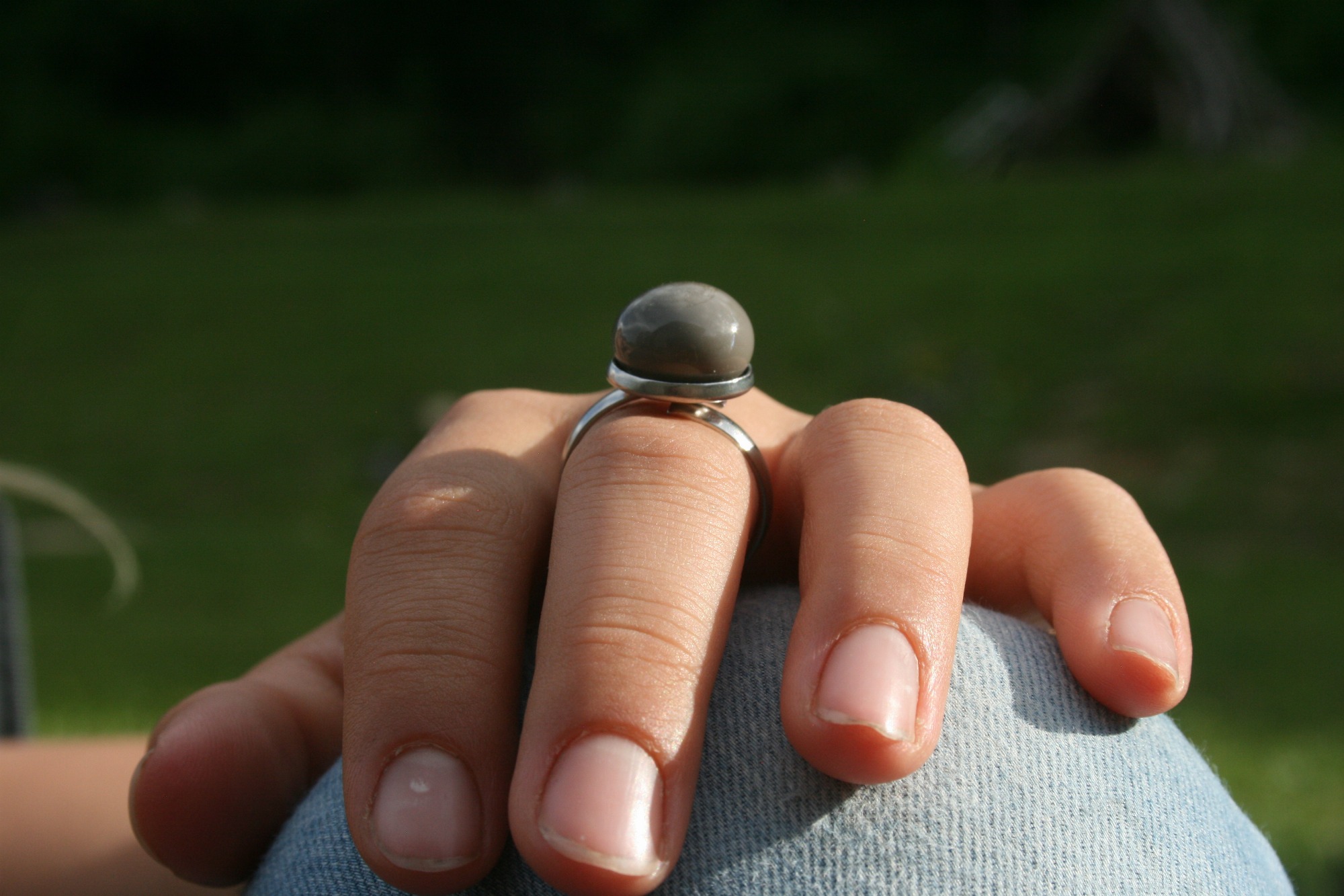 bague grise verre de Murano